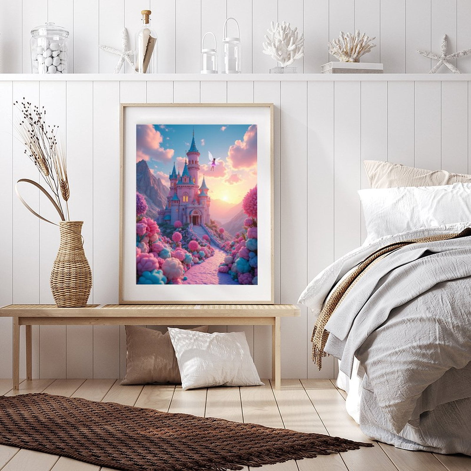 Diamond Art Kits for Adults - 5d Enchanted Castle Fairy Scene Diamond Painting for Adults, Diamond Art for Adults Beginners, Diamond Painting Kits for Adults for Home Wall Decor