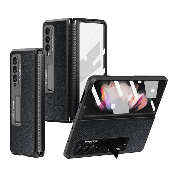 For Samsung Galaxy Z Fold 2 5G Cover With kickstand Shockproof Luxury Hinge Protection Retractable TPU Folding Case