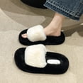 thumbnail image 5 of Women's Fuzzy Open-Toe House Slippers with Memory Foam - Plush Cozy Cute Slipper Indoor/Outdoor Soft Slip On Slides Gifts for Women Mom Her Ladies, 5 of 10