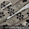 thumbnail image 5 of Brown Paw Print Decorative Pillowcase 20''x20'', Vintage Farmhouse Country Wooden Grain Throw Pillow Covers Soft Cushion Case for Couch Sofa Bedroom Living Room, Pillowcase Boho Decor, 5 of 8