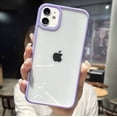 thumbnail image 1 of Funda de teléfono transparente a prueba de golpes con parachoques colorido para iPhone 14 13 12 Mini 11 Pro Max XR X XS 8 7 Plus SE 2022, funda trasera transparente Tan Jianjun unisex, 1 of 2