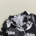 thumbnail image 6 of Cjfdfy Newborn Baby Girls Halloween Pajamas Long Sleeve Cartoon Print Fur Trim Toddler Loungewear Cute Ghost Letters Print Pajamas Closure Sleepwear, 6 of 9