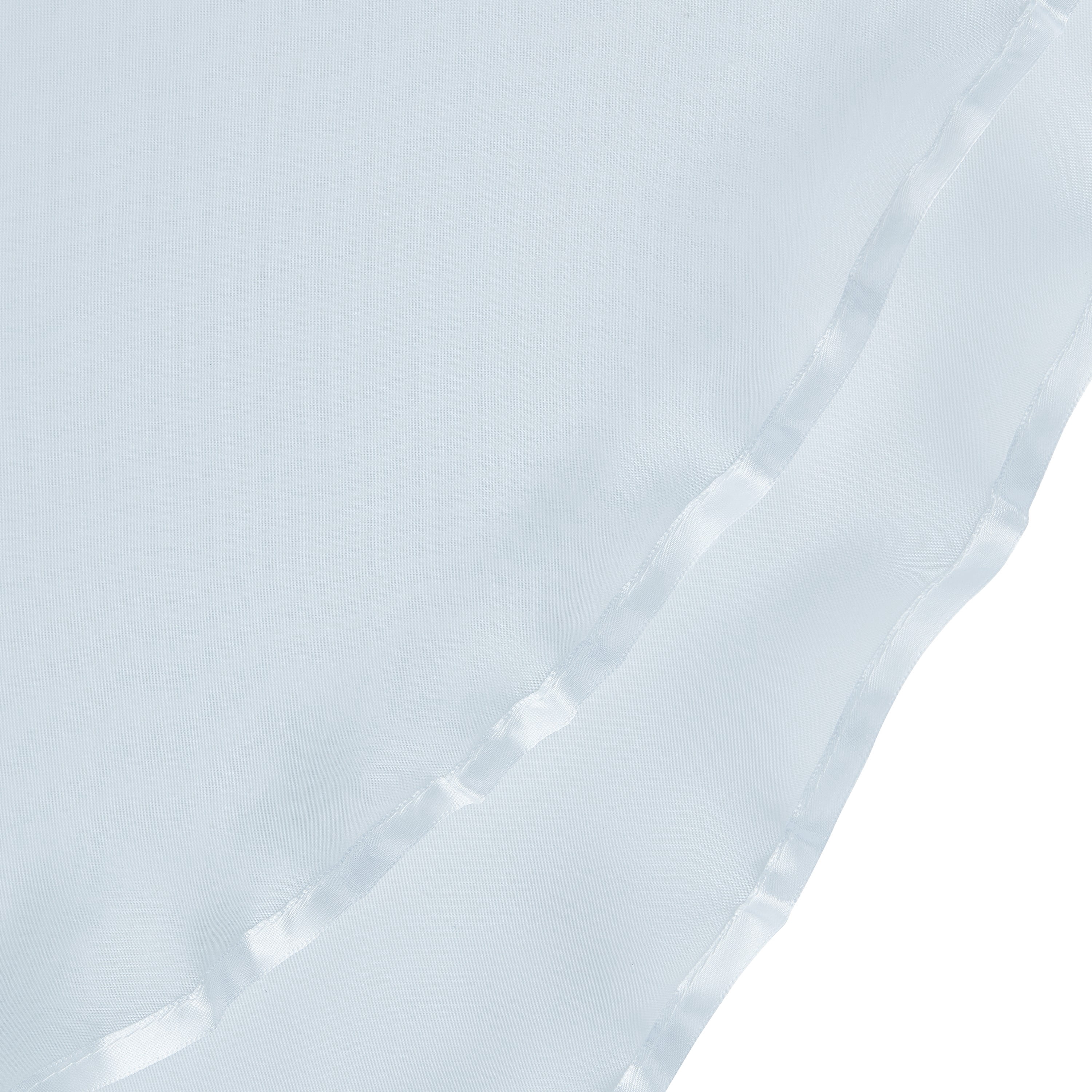 VCNY Home Infinity Wedgewood Blue Solid Rod Pocket Tiered Valance, 55" x 24"