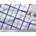 thumbnail image 2 of Soimoi Blue Crepe Silk Fabric Window Pane Check Decor Fabric Printed Yard 42 Inch Wide, 2 of 3