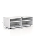 thumbnail image 2 of Topcobe Modern TV Stand with 5 Positions Adjustable Shelves for TVs up to 45 Inch, Wood TV Table Media Console for Bedroom, Living Room, White, 2 of 2