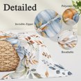 thumbnail image 4 of Blue White Pumpkins Fall Body Pillow Cover 20x54, Thanksgiving Eucalyptus Leaves Decorative Pillowcase with Zipper, Microfiber Pillow Protector, Soft Breathable Long Lumbar Pillowcases for Women, 4 of 9