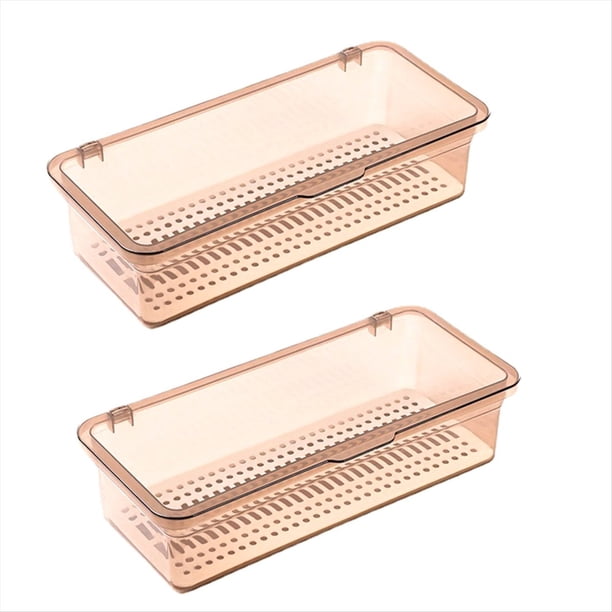 Bandeja para Cubiertos con Tapa,Almacenamiento Utensilios con Tapa Bandeja para Cubiertos PláStico,Organizador Cajones para Cubiertos Contenedor de Almacenamiento de UtensiliosE