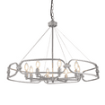 thumbnail image 6 of LovingAHome 8-Light Snap Circle Chandelier Farmhouse Lighting for Dining Room Living Room, Silver, 6 of 7