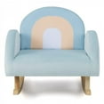 thumbnail image 4 of Toddler Rocking Chair with Durable Rubberwood Frame and Plush Velvet Upholstery, 4 of 10
