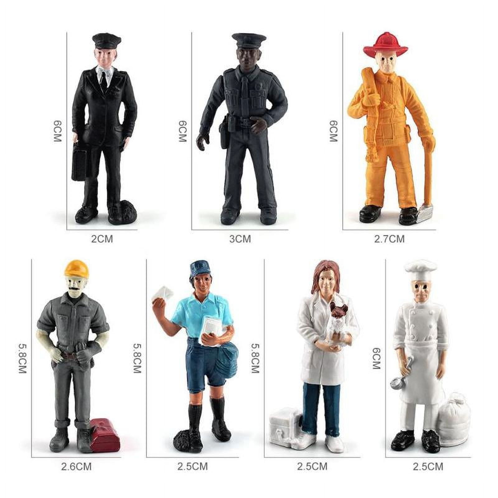 Aydinids 40 Pcs People Figurines Set Mini People Figurines Miniature Scene  People Model Mini Capsule Color People Figures