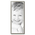 thumbnail image 2 of ArtToFrames 12" x 30" Silver with Stained Grey Picture Frame, 12x30 inch Silver Wood Poster Frame (WOM-4767), 2 of 7