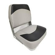 Horizon 1001-ABC 19 in. Fold Down Low Back Boat Seat, Grey & Charcoal