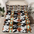 thumbnail image 2 of jejeloiu Southwestern Aztec Geometric Queen Sheet Sets,Rustic Western Boho Bed Set For Kids 4 Pieces, 2 of 7
