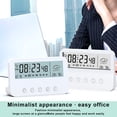 thumbnail image 3 of Sala de estar Desktop Digital Alarma Reloj de plástico Cuenta regresiva Temporizador Calendario Temperatura Humedad Medidor de humedad Bajo Ruido Home Supplies Blanco Tipo 2 Methold HA010357-04, 3 of 6