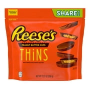 Reese's Thins Milk Chocolate Peanut Butter Cups Candy, Share Pack 7.37 oz