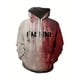 thumbnail image 4 of Sudadera con capucha para hombre de Halloween con estampado 3D de calavera con sangre goteante, sudadera con capucha fina unisex con estampado de letras y festival de terror de moda de otoño, 4 of 5
