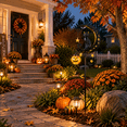 thumbnail image 6 of Halloween Crescent Moon Pumpkin Solar Stake Light, Star Hollow Cutout Ground Lamp, Anti Rust Halloween Decorations Party for Yard Walkway black, 6 of 7