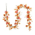 thumbnail image 2 of sruoe Halloween Decoration, Fall Garland Maple Leaf, Artificial Green Plant, Maple Leaf Garland, Christmas Fall Maple Garland, Vine Garland for Home Halloween Christmas Party Fireplace Decoration, 2 of 6