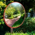 thumbnail image 2 of Corner Security Traffic Mirror, Wide Angle, 30" Round Convex Mirror for Outdoor Driveway, Garage, 2 of 13