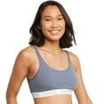 thumbnail image 3 of Women's Hanes DHO102 Scoop Stretch Cotton Blend Bralette - 2 pack (Black/Black XL), 3 of 3