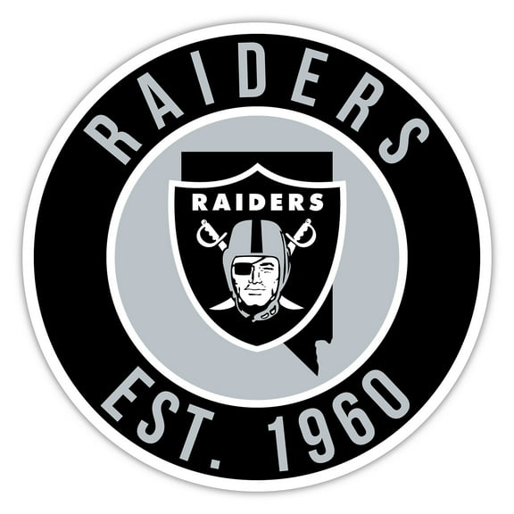 Las Vegas Raiders 12" State Circle Sign