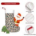 thumbnail image 5 of Flannel Christmas Stocking 17.7×11×7in Soft And Light Touch Good Socks Splicing Design Can Be Used For Hanging Leopard Print Style Paleturquoise_4, 5 of 8