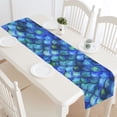 thumbnail image 1 of BSDHOME Mermaid Table Runner Home Decor 16x72 Inch, Watercolor Fish scales Table Cloth Runner for Wedding Party Banquet Decoration, 1 of 5