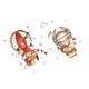 thumbnail image 1 of Cartoon Wall Decals 1 Set Hot Air Balloon Stickers Animal Decor Nursery Wall Art Easy To Apply For Children's Bedroom, 1 of 3