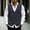 Dark Gray, variant on Men's Sweater Vest, Polyester Acrylic Mixed Fabric V-Neck Button Front Sleeveless for Fall Winter Office Casual Wear