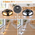 White+Warm White 4pack Solar Outdoor Deck Driveway Dock Marker Lights ...