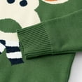 thumbnail image 5 of Tfken Christmas Sweater For Girls Children Trendy Cartoon Print Classic-Fit Crew Neck Pullover Sweater Green Size 2-3 Years, 5 of 6