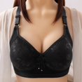 thumbnail image 2 of Woman Plus Size Push Up Bra Full Coverage Bralette Top Bras Seamless Harness Bra Female Free Back Closure Plaid Soft Bra, 2 of 4