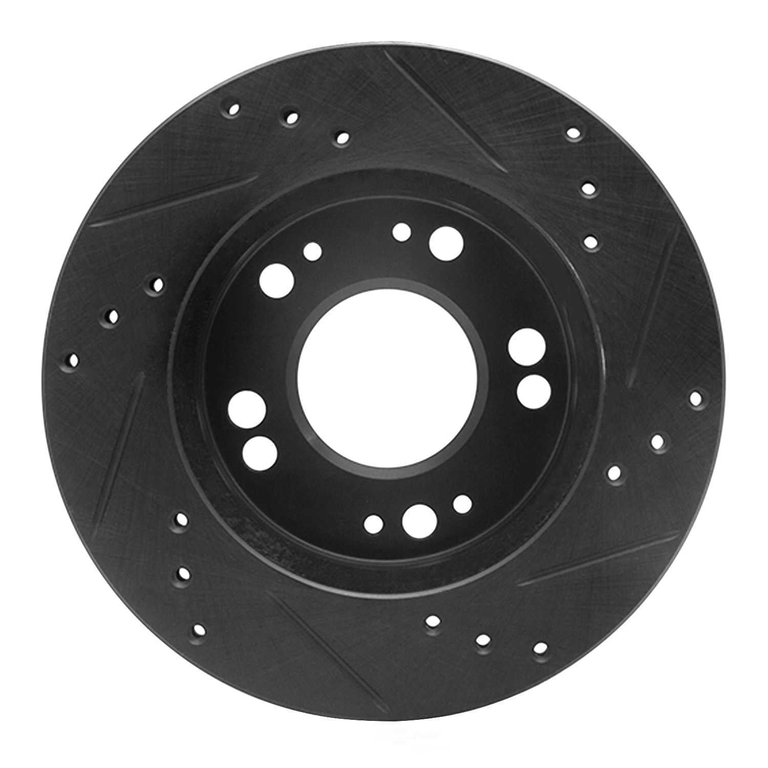 Dynamic Friction Company 633-72023L DFC Brake Rotor - Drilled And Slotted - Black