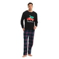 thumbnail image 2 of GLOBAL Men's Flannel Pajama Sets 100% Cotton Knit Top Flannel Pants Sleepwear Long-Sleeve Top & Bottom, Size S-3XL, 2 of 5