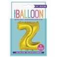thumbnail image 2 of Unique Industries 14" Gold Solid Print Birthday Balloon, 2 of 2