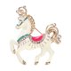 thumbnail image 1 of Broche de caballo esmaltado con diamantes de imitación, broche de aleación con forma de animal, accesorio para abrigos, bufandas y bolsos., 1 of 8