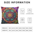 thumbnail image 5 of PHYHOO Throw Pillow Covers Vintage Colorful Flowers Square Pillowcases for Home Decor Sofa Car Bedroom Ethnic Mandala Painting Pillow Cases, 5 of 5