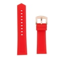 thumbnail image 1 of Barras de de cierre de despliegue a prueba de agua de goma de silicona roja Correa de reloj 19mm, 1 of 8