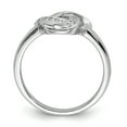 thumbnail image 2 of 925 Sterling Silver Cubic Zirconia Cz Knot Ring Love, 2 of 7
