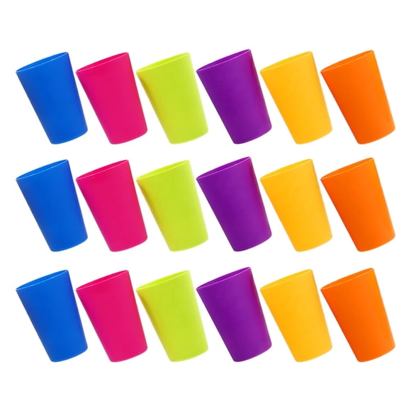 Moluckfu 18Ud Vasos Plásticos Para Beber Con Colores Variados Ideal Para Fiestas Y Eventos