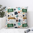 thumbnail image 4 of Yiaed Back To School A Print Pillow Covers Super Soft Decorative Square Throw Pillow Covers Case Cushion Covers for Sofa Couch Bedroom Car Decor（No pillow core）-20"x20", 4 of 7