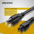 thumbnail image 3 of Cable de alimentación BRENDAZ paquete de 5, 1,8 m con enchufe NEMA 5‑15P y conector C5, 3 of 6