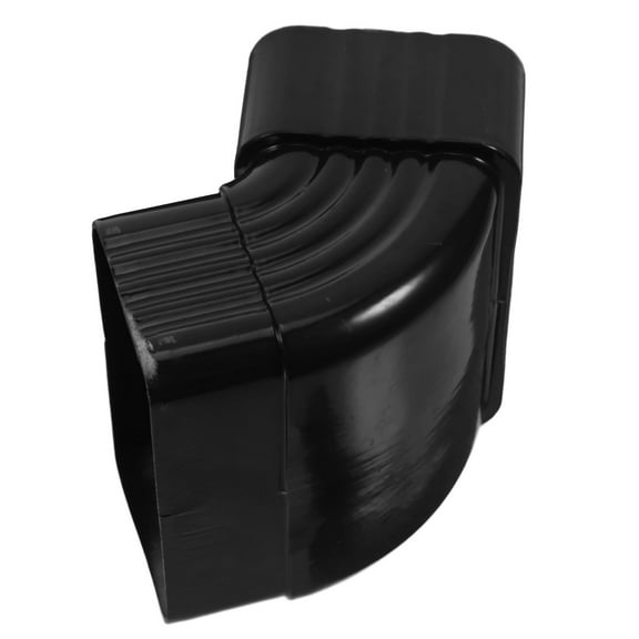 IBASETOY Corrugated Aluminum Alloy Gutter Downspout Connector with 65 Degree Angle in Dark Brown