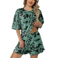 thumbnail image 1 of Icvfdpl Womens Pajamas Ladies Fashion Solid Color Loose Shorts Set Nightwear S, 1 of 7