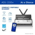 thumbnail image 2 of Brother ADS-1350W Numériseur de Bureau Compact Sans Fil / Vitesses de Numérisation jusqu'à 30ppm / Numérisation Double Face à un Seul Pass Nouveau Modèle : ADS1350W, 2 of 8