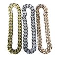 thumbnail image 2 of Collar con cadena de oro, collar de hip hop, collar de discoteca para hombre, accesorios de collar multifuncionales, 2 of 6