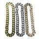 thumbnail image 2 of Collar con cadena de oro, collar de hip hop, collar de discoteca para hombre, accesorios de collar multifuncionales, 2 of 5