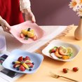 thumbnail image 3 of Bxaolu Serving Tray for Entertaining, Serving Platters for Snacks, Fruit, Cookies, Dessert, Reusable Plastic Trays for Serving Food and Pantry Organization, 7.8in, Purple, 3 of 9