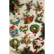Bucilla Partridge in A Pear Tree Ornaments Felt Applique Kit: 5x5 Set of