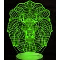 thumbnail image 5 of YSTIAN 3D Tiger Lion Night Light Lamp Illusion Night Light 16 Color Changing Table Desk Decoration Lamps Gift Acrylic Flat ABS Base USB Cable Toy, 5 of 5